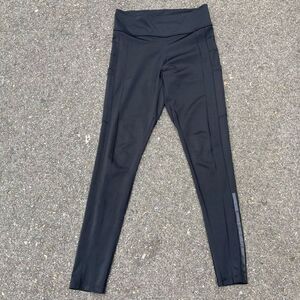 Adidas Black Leggings Activewear Performance Tight Mesh Cut Outs Women’s Medium